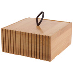 Organizator baie din bambus, 15 x 15 x 7 cm