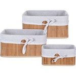 Set 3 Cosuri de depozitare Bambus