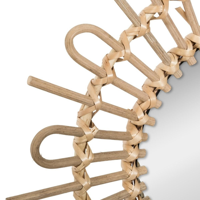 Oglinda decorativa din rachita SOLEIL, Ø 50 cm