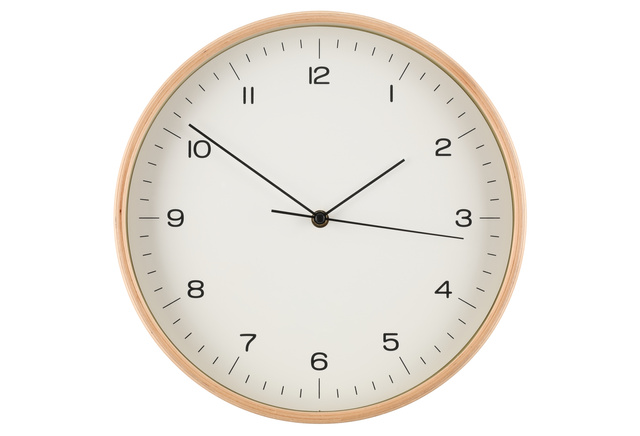 Ceas de perete din placaj, Ø 31 cm