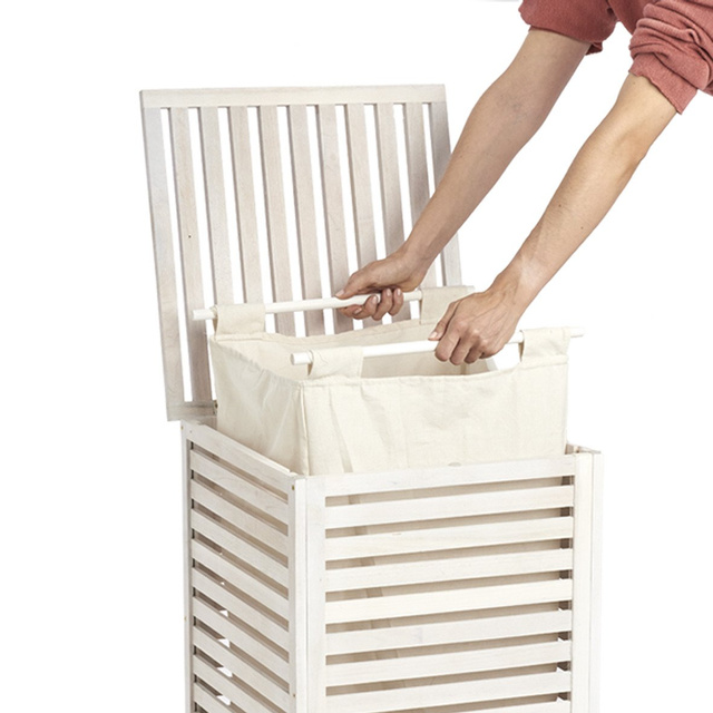 Coș de rufe din lemn, ladă, ZELLER