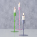 Suporturi de lumanari metalice Kimberly, set 3bucati, culori pastelate