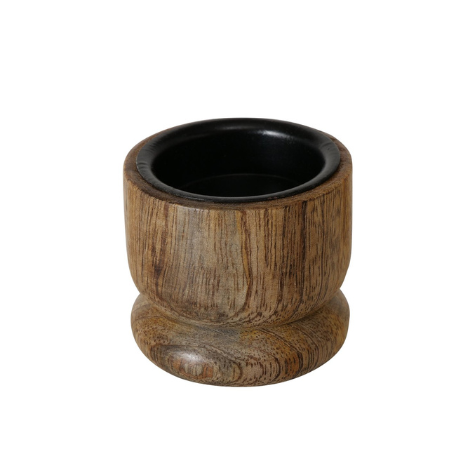 Set 2 sfeșnice  din lemn, Numli,  maro