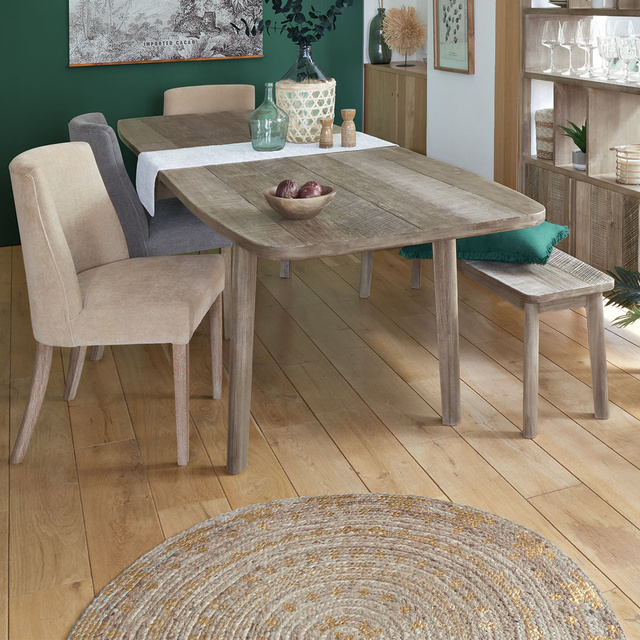 Covor decorativ din iută, Ø 115 cm, rotund