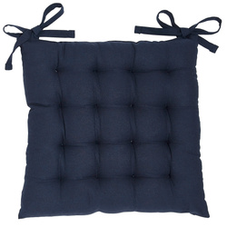 Perna din bumbac pentru scaunul de bucătărie COMFORT, legată, 38 x 38 cm, bleumarin