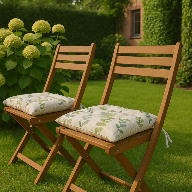 Perna de scaun cu model de plante, 40 x 40 cm