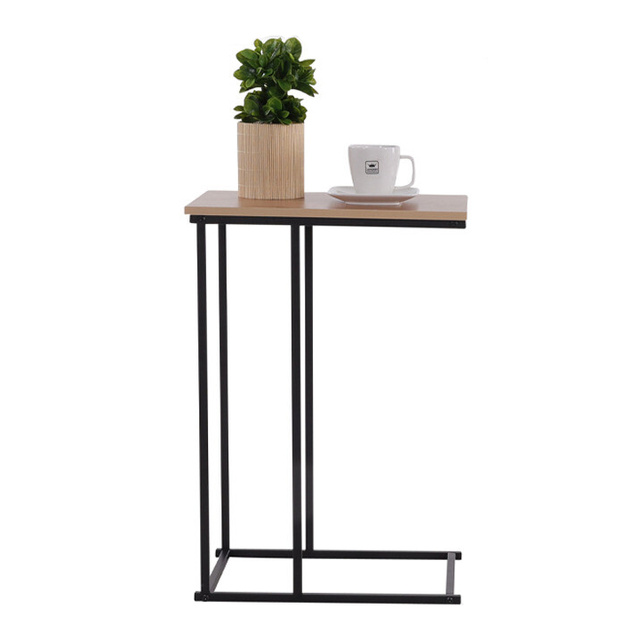 Masuta laterala, pentru canapea, MDF si metal, 26 x 40 x 58 cm