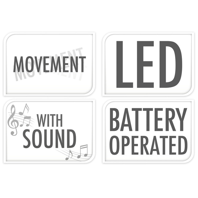 Decor de Craciun, ren dansator cu sunet, 95 cm