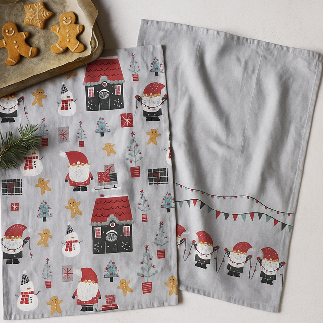 Prosoape de bucătărie cu model festiv MONTI, 50 x 70 cm, 2 buc.