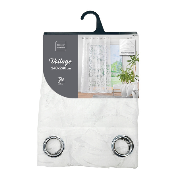 Perdea cu model de plante MAGNOLIA, 140 x 240 cm