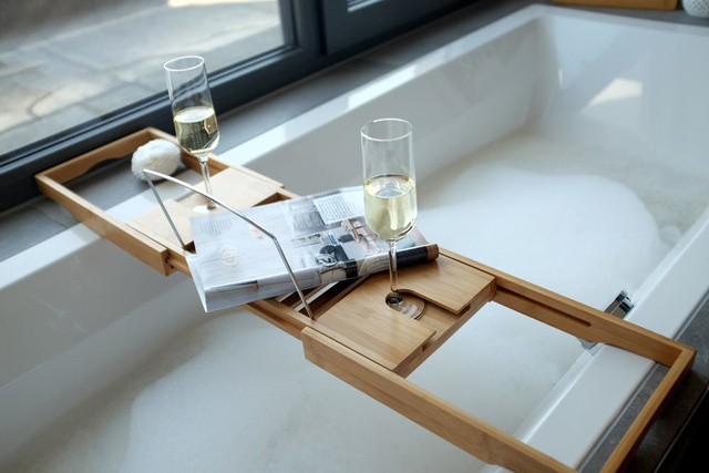 Raft de baie pentru cadă, 100% bambus, ZELLER