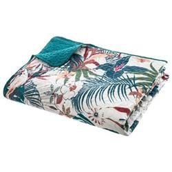 Cuvertură de pat cu două fețe, model junglă, 240 x 220 cm