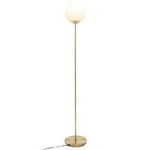 Lampa de podea cu abajur rotund, metal, 134 cm