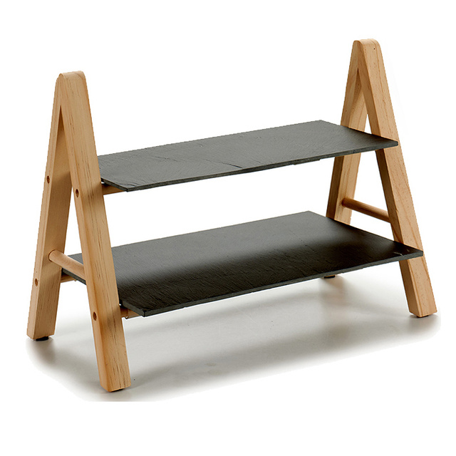 Stand pe 3 niveluri din ardezie MONOLIT, 40 cm