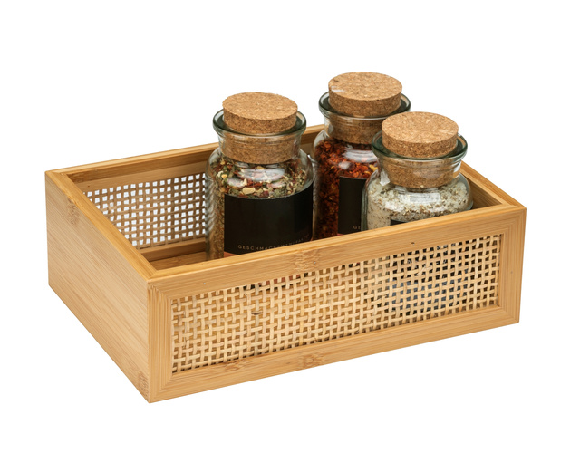 Suport cosmetice ALLEGRE BAMBOO, 22 x 7 x 15 cm, WENKO