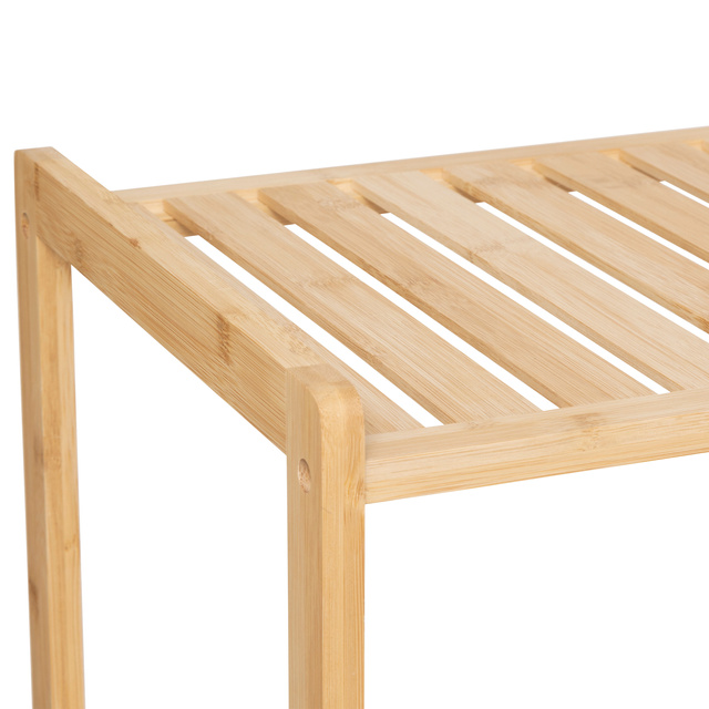 Raft din bambus cu coș pentru rufe TIDY BOX, 72 x 33 x 109 cm