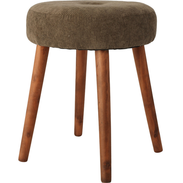 Taburet cu șezut moale din catifea, Ø 35 x 45 cm