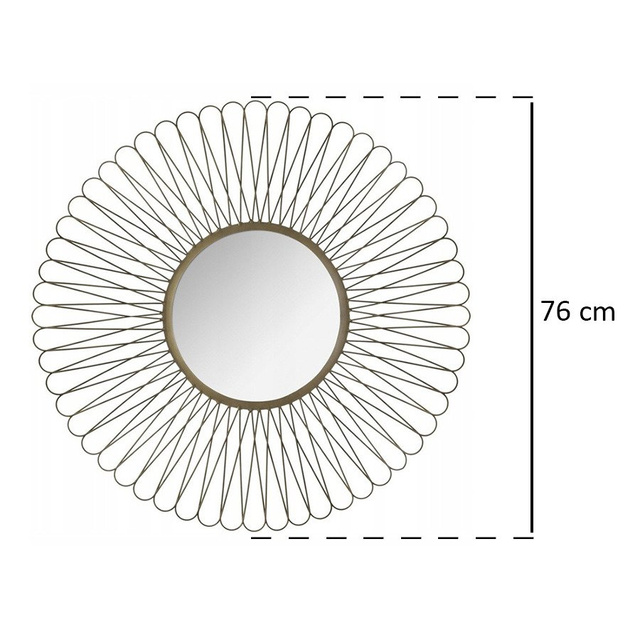 Oglinda de perete in cadru metalic