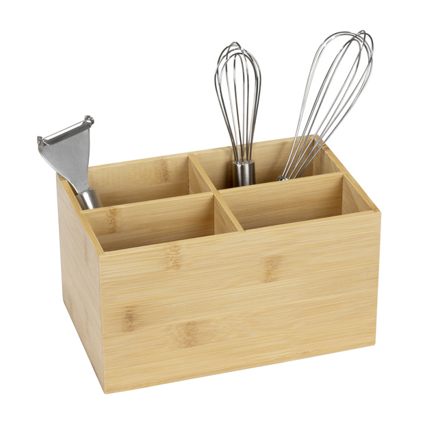 Organizator de baie TERRA cu 4 compartimente, bambus, WENKO
