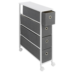 Raft de bucatarie ingust, cu roti, latime 20 cm