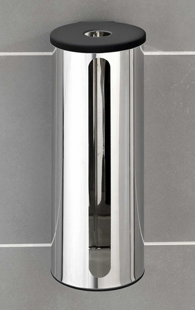 Recipient pentru role de hârtie igienică de rezervă, tavă de oțel montată pe perete DETROIT - WENKO