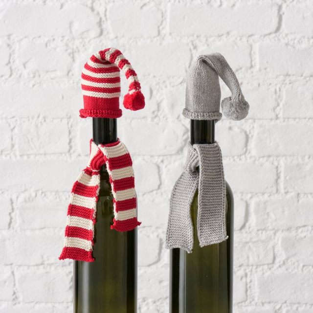 Decorațiune de iarnă pentru sticla de vin LUTIN