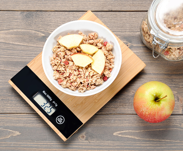 Cantar de bucatarie electronic, maximum 5 kg, bambus, KESPER