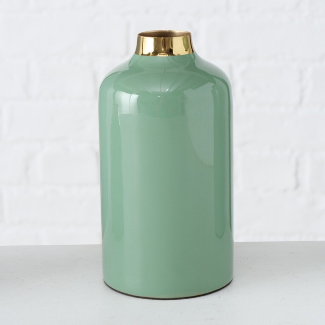 Set vaze albastre cu detaliu auriu, 3 buc