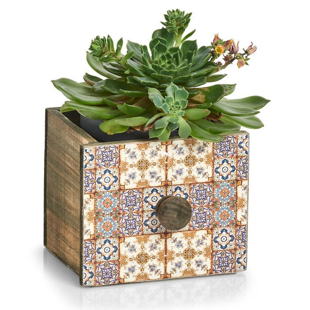 Cutie decorativa pentru flori MOSAIC, 12 x 13 x 11,5 cm, ZELLER