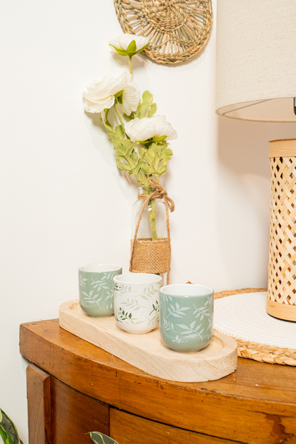 Flori artificiale in vaza de sticla KAMELIA, 39,5 cm