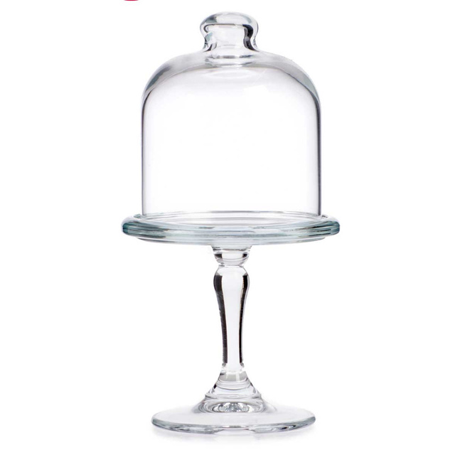 Platou din sticlă cu capac