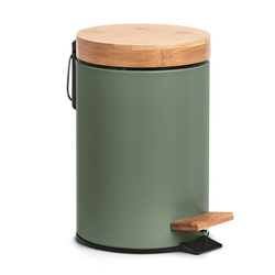 Cos pentru baie din metal si bambus, Ø 16,8 cm