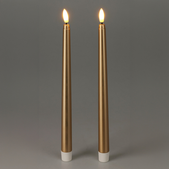 Lumânări de masă din ceară cu LED, 27 cm