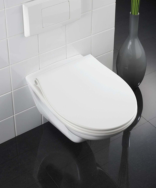 Capac de toaletă cu iluminare cu LED, mecanism Easy Close, Duroplast, WENKO