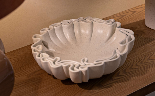 Bol decorativ STONS cu aspect realist de piatră, Ø 30 cm