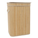 Coș de rufe din bambus cu capac, 80 l