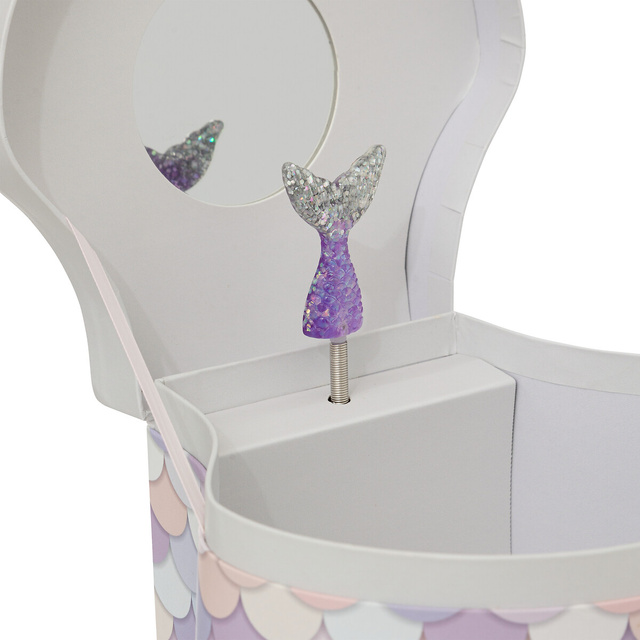 Cutie muzicala in forma de scoica SIRENE, cu oglinda