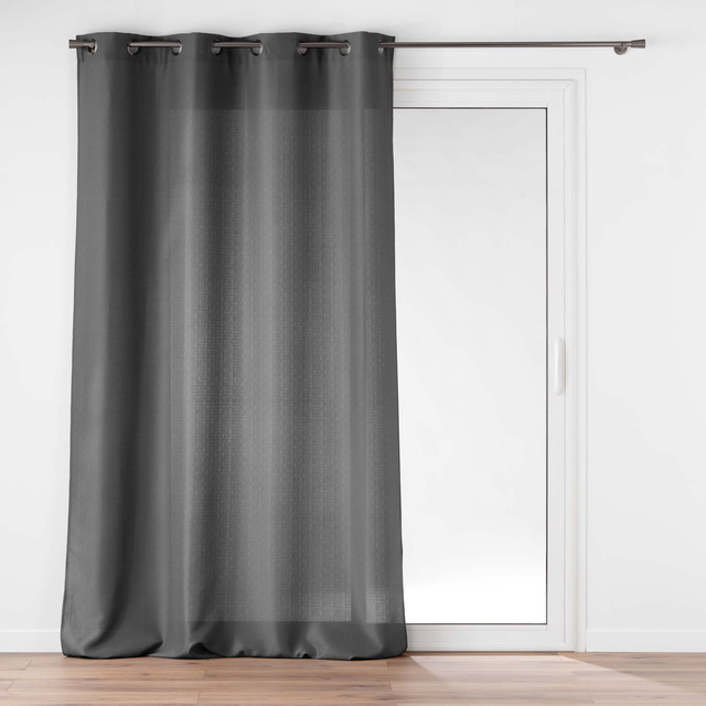 Cortină cu inele 140 x 260 cm SOLINE, negru