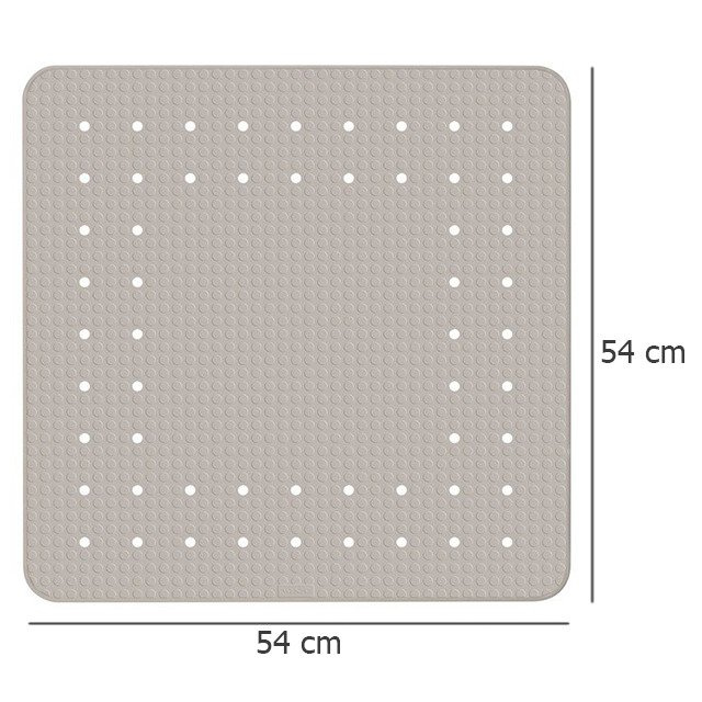 Covor de baie MIRASOL cu ventuze, alergare din cauciuc antiderapant - 54 x 54 cm, WENKO