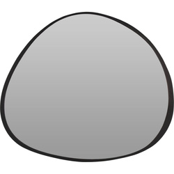 Oglinda in forma organica, rama neagra, 62,5 x 53,5 cm