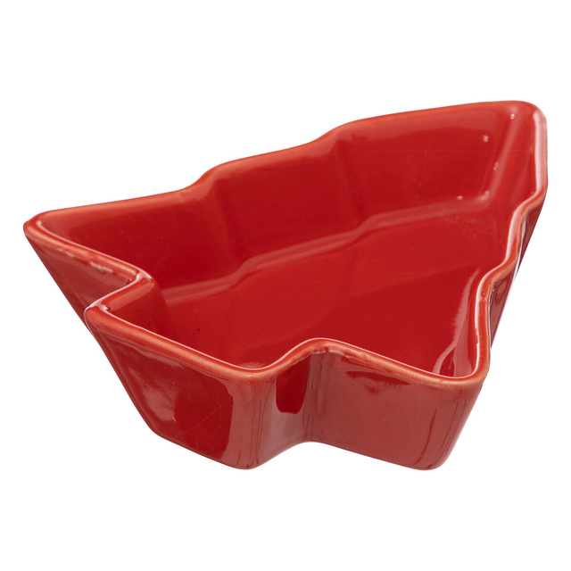 Set 6 boluri in forma de brad de Craciun, pe tava de bambus, Ø 27 cm