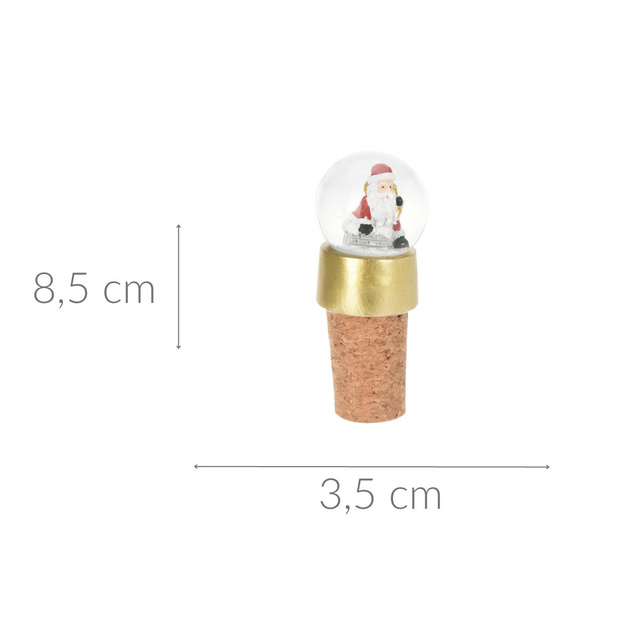 Dop de sticlă, motiv Crăciun cu un glob de zăpadă decorativ