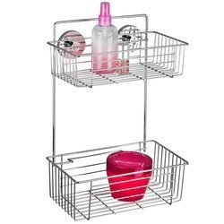 Raft de baie BARI pentru duș, Vacuum-Loc - 2 niveluri, WENKO, argintiu