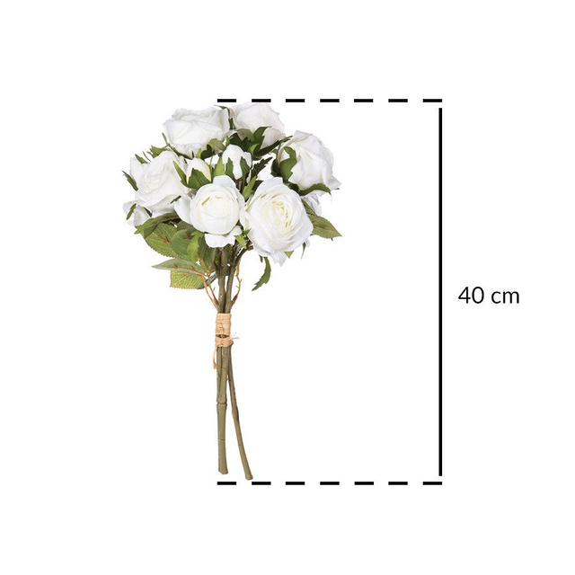 Flori artificiale pentru vaza, buchet de trandafiri, 40 cm