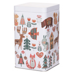 Recipient metalic pentru biscuiți FOLK, cu capac.