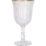 Pahar cu vin cu margine aurie, 240 ml