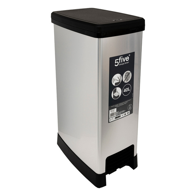 Coș de gunoi cu pedală plastic 40L Slim Soft Close