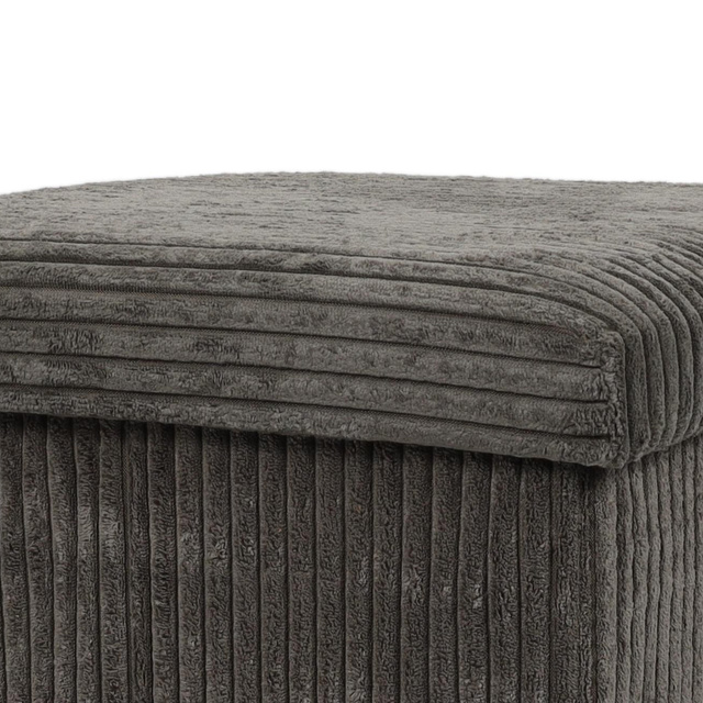 Taburet din velur-cord cu spațiu de depozitare TOBO, 38 x 38 x 38 cm