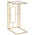 Masuta laterala cu blat din sticla, inaltime 60 cm