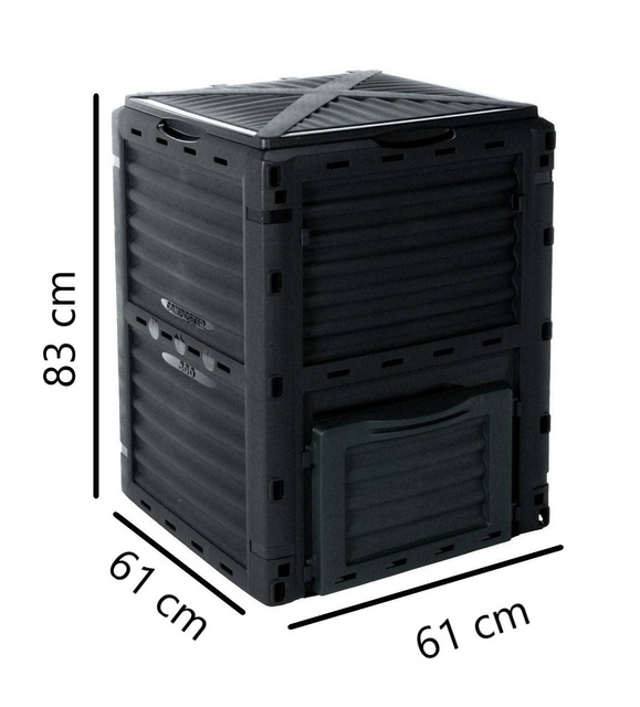 Compostor de grădină, închis - 300 l